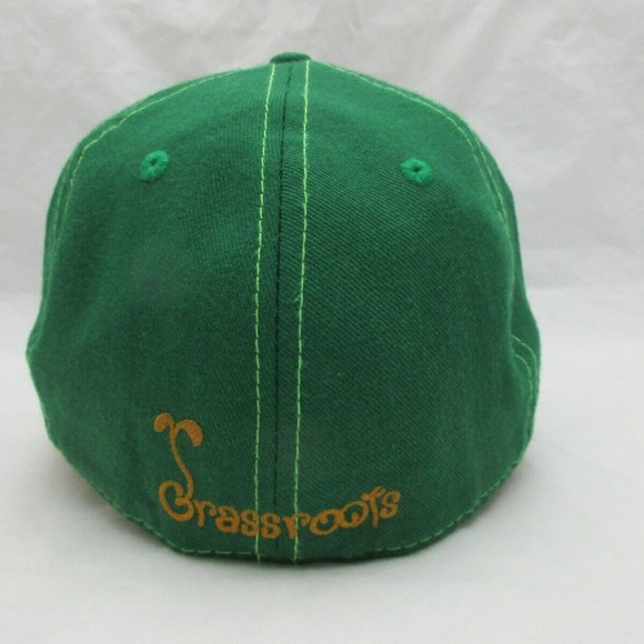 Vintage Grassroots California Bear and Red Leaf Hat Size 7 1/8 Green - Picture 4 of 10